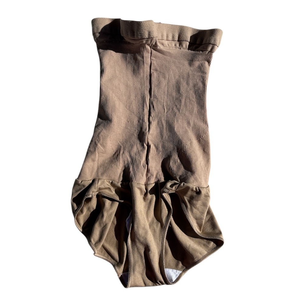 Assets Red Hot Label by Spanx High-Waisted Tan/Beige Brief Panty Shapewear Size2